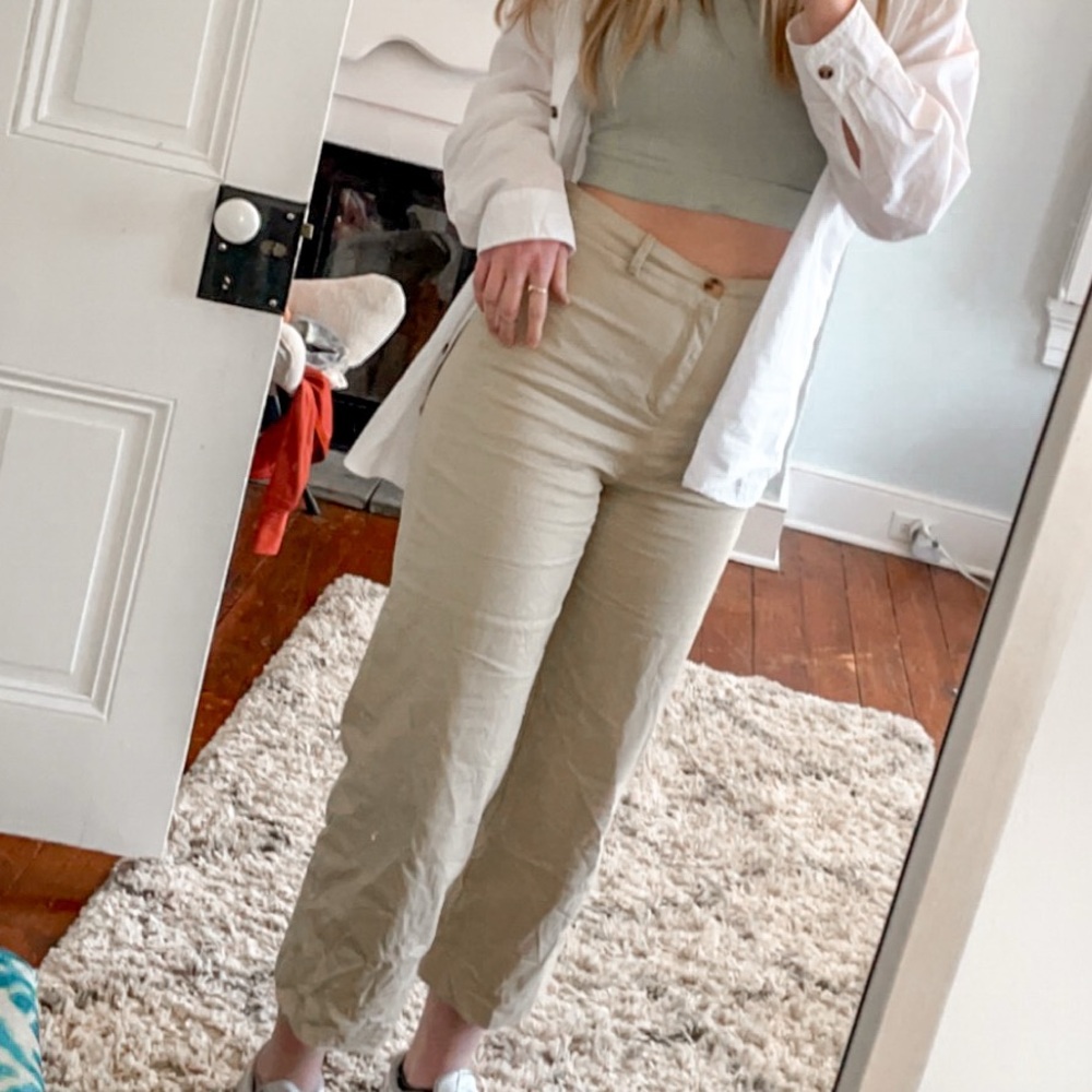 Princess Polly Tan Cropped Ankle Pants
